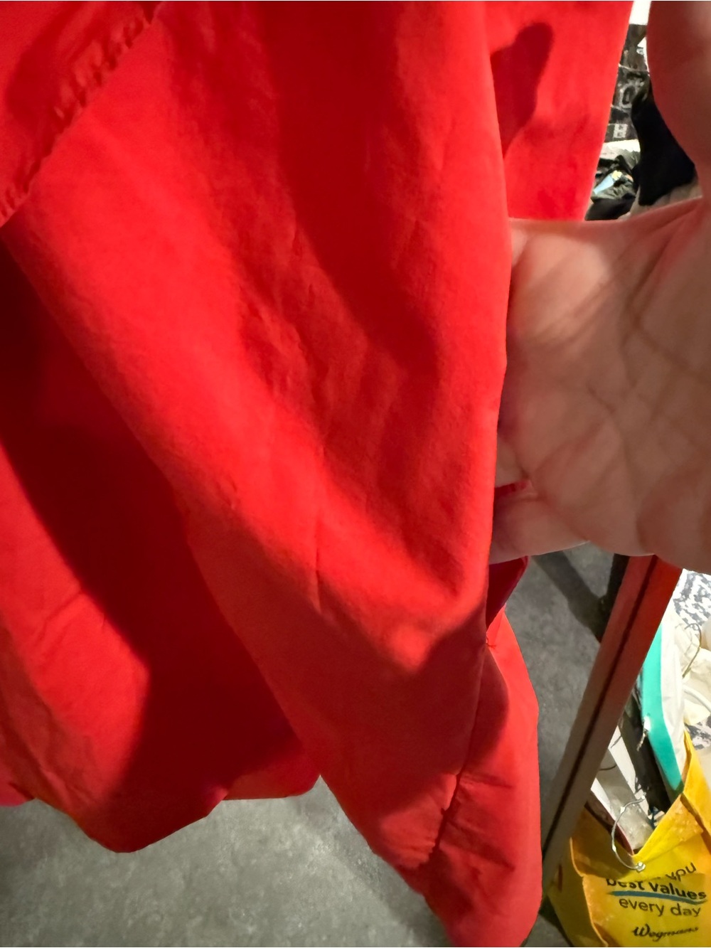 Bold Red Ruffle-Trim Mini Dress - Picture 6 of 7